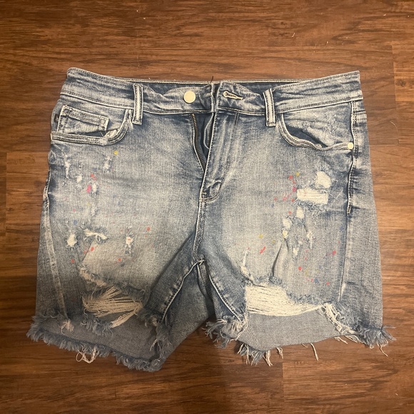Judy Blue Shorts Judy Blue Paint Splatter Shorts Poshmark